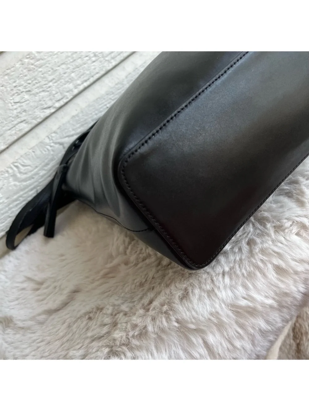 KATE SPADE Black Leather Saffiano Jana Knott Dumpling Mulberry Laptop Bag Tote